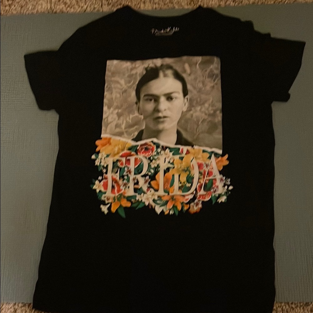 Black Short Sleeve Tee with Graphic Design